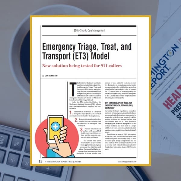 Emergency Triage, Treat, and Transport (ET3) Model